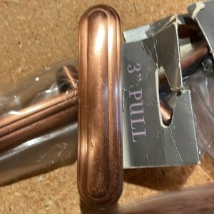 Copper pulls for cabinet